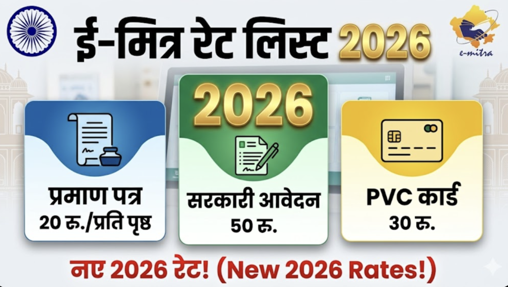 Emitra rate list 2026